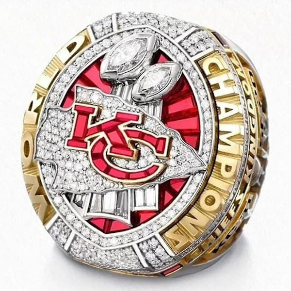 Ny 2023 Legering Ring Mænd Kansas City Chiefs Ring Mahomes Patrick Super Bowl Replica Ring Med Size 9