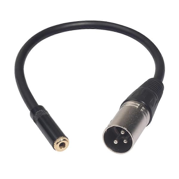 4x Kestävä XLR-sovitin Audio Sinkkiseosadapteri Musta 30cm