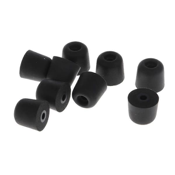 10x 3,0 mm Eard Memory Foam Ørepropper til In-Ear Hovedtelefoner Sort black