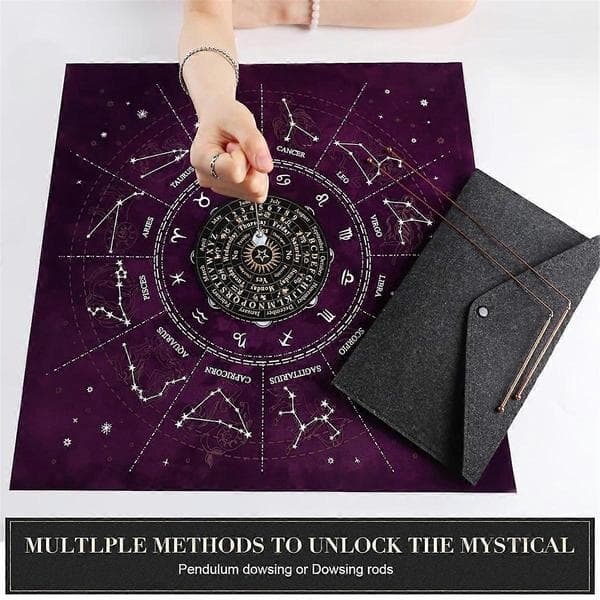Kobber Dowsing Rod - 2 stk. Divining Rods + Dowsing Pendul + Divination Måtte As Shown