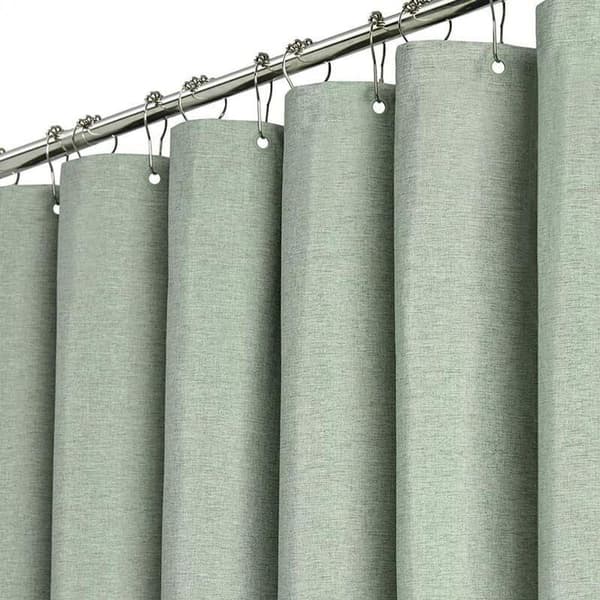 Duschdraperi 180 x 210 cm, extra lång grågrön - Hållbart Set-Perfet
