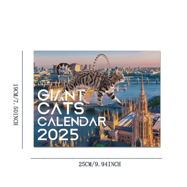 12 Månaders Söta Kattkalender 2025 A