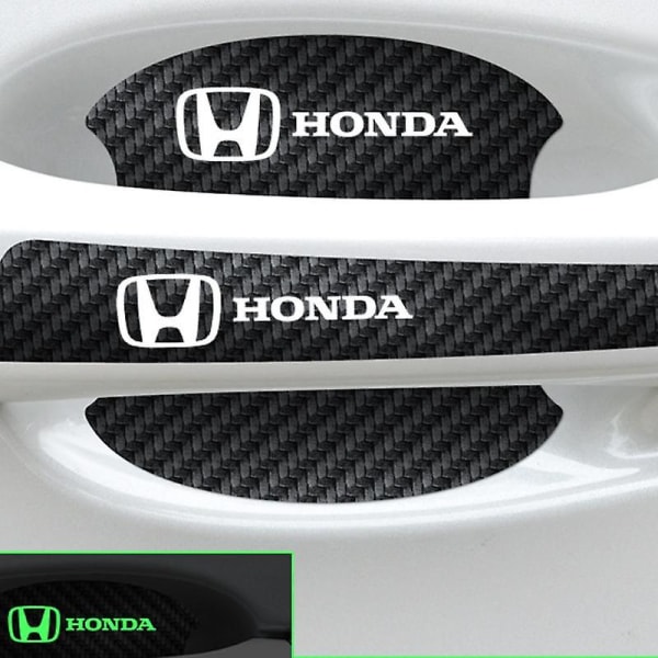 Aleko Carbon Fiber Auto Dörrhandtag Cover Skydd Skyddsfilm, Universal Bildörr Cup Handtag Lack Rep Protector Sticker Honda Door -doo