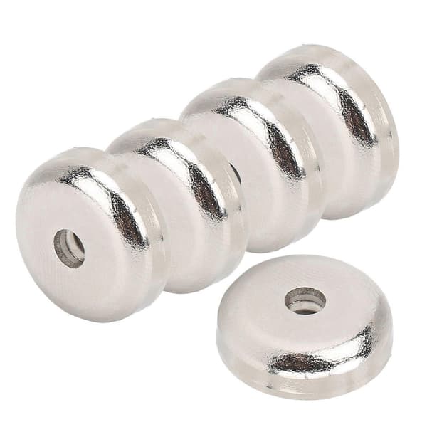 6 stk. 20 mm diameter rund base monteringsmagneter koppmagnet pottemagnet tilbehør