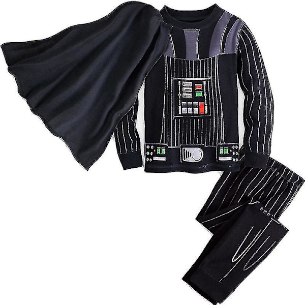 Star Wars Darth Vader Darth Vader Pyjamas Loungewear Gutter for gutter med lange ermer 100