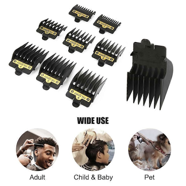 Premium Clipper Guards til BaByliss Barberology FX825, FX870, FX880 38 Black