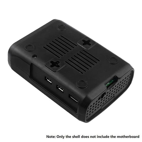 ABS-plastikskal til Raspberry Pi 5, kompatibel med køleventilator til RPI 5 Pi5-tilbehør Black