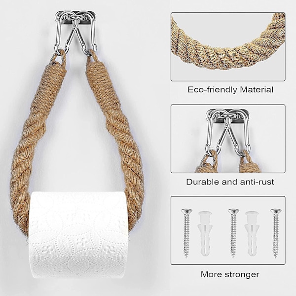 Toiletpapirholder, Hampetovsholder til badeværelse og køkken, Toiletpapirholder, Toiletpapirholder (gul)