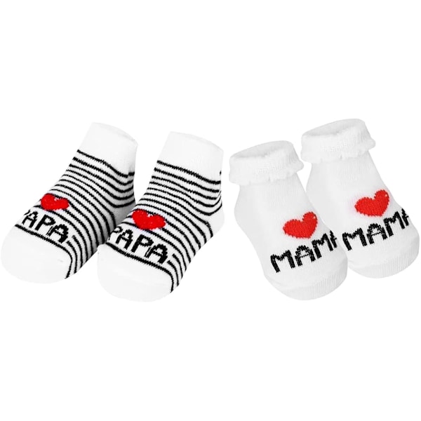Liukumattomat vauvansukat, hauskat vauvansukat Liukumattomat vauvansukat 0-6 kuukautta LOVE MAMA ja PAPA, Liukumattomat vauvansukat lahjat syntymäpäiväpojalle tytölle