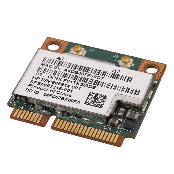 Kaksoiskaistainen 2.4+5g 300m 802.11a/b/g/n Wifi Bluetooth 4.0 Langaton Puoliksi Mini Pci-e Kortti Hp Bcm9432:lle