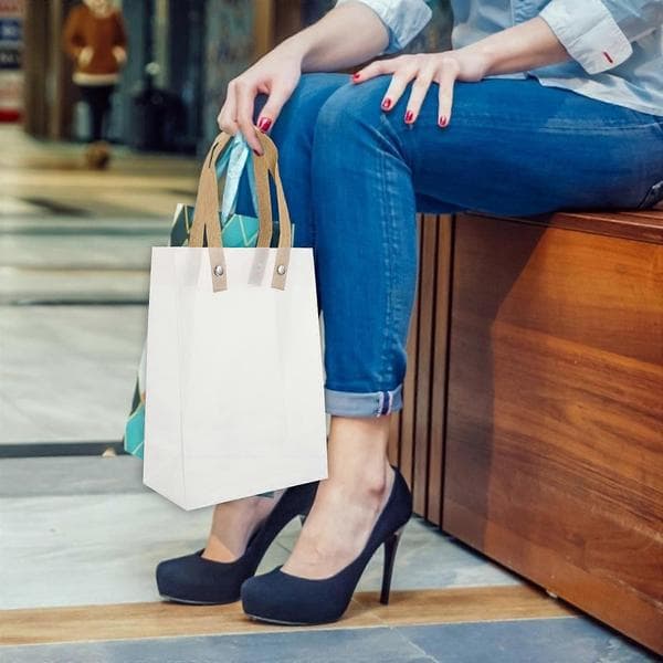 Transparenta förpackningspåsar PVC presentpåsar för förvaring 5 st klar tygväska