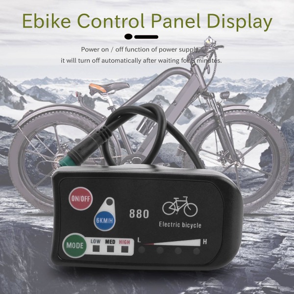 Elektrisk sykkelskjerm 36v 48v Ebike Ligent kontrollpanel LCD-skjerm Led880 vanntett kontroll