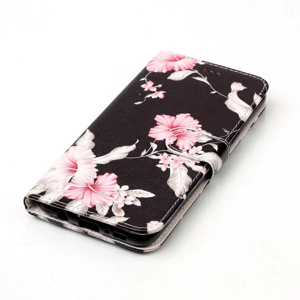Mønstret læderpung med stativ til Samsung Galaxy S8 G950 Multicolor White Marble Pattern