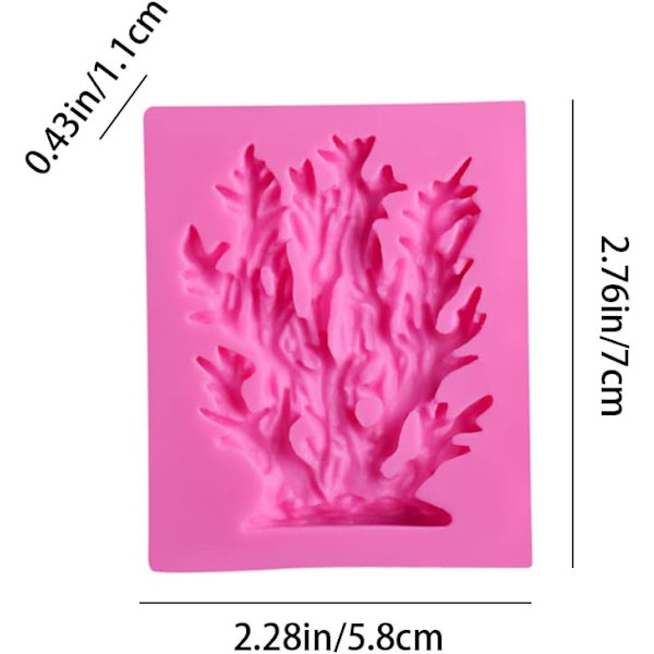 Korall Sjögräs Forma Jelly Form DIY Non Stick Godis Form Silikon Tårta Form för Bakning Hemmafest Tårta Dekoration
