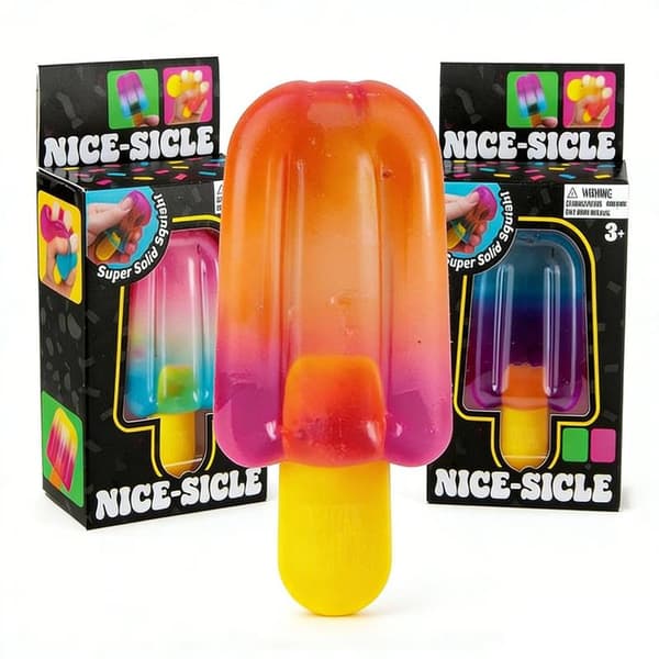 Iscrem Squeeze Squishy Pinky Dekompression Legetøj-lilla orange