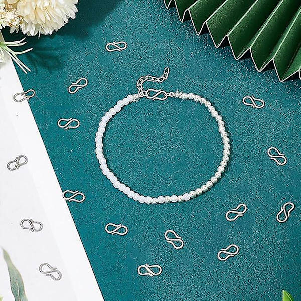 20 st S-krok Kopplingar Rostfritt Stål Krokar S-Tråd Krokar för Armband Halsband Smycken Tillverkning 12,5x6x1mm