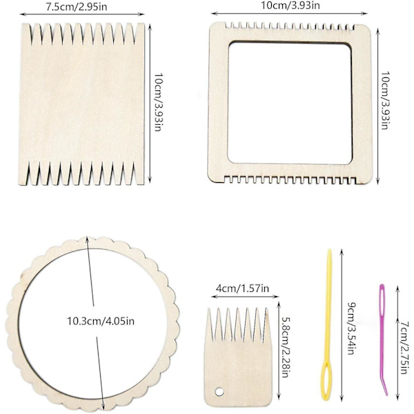 Trævæv Loomss, Mini Maker Diy Håndstrikningsmaskine, Gobelin Loomss Trævæv Loomss Til Gobeliner, Tørklæder, Tøj, Hatte Og Mere