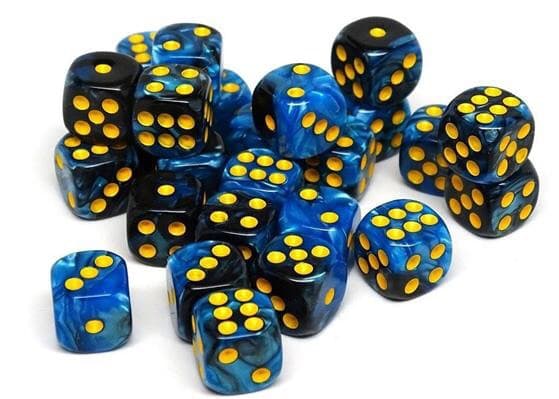 20 stykker polyhedriske terninger D6 terninger 6-sidige 16 mm akryl terningespill