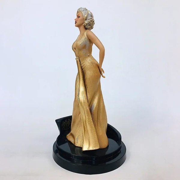 Marilyn Monroe-statue med pidestall, sexy kjoledukke, ornament, hjemmekontor, samleobjekt, bursdagskakedekor, julegave