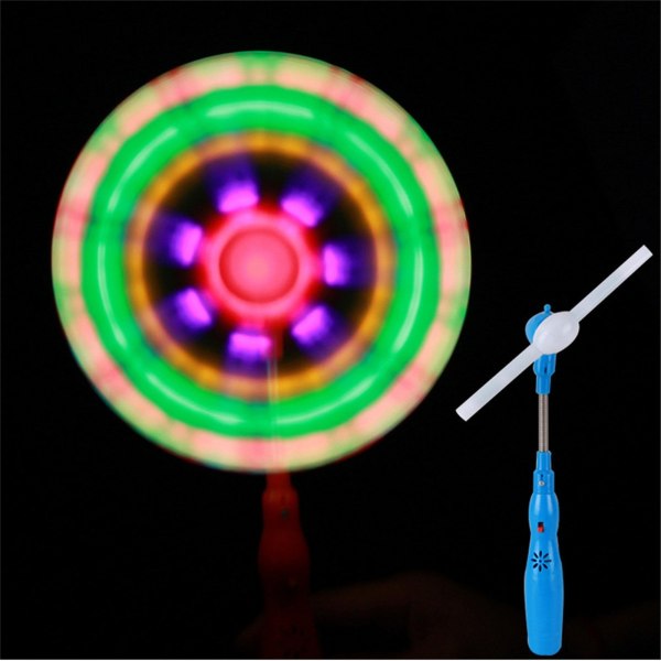 Led Glødende Vindmølle Leke Blinkende Lys Opp LED Spinning Musikk Vindmølle Strip Form Barneleke Gave Tilfeldig farge 1 pakke