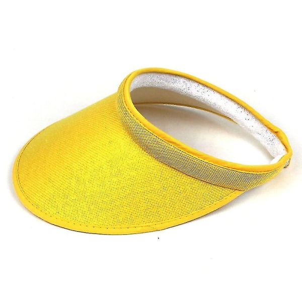 Unisex visir, tennishette golfhette, solhatt for utendørs sport for sykling Fiske Løping Jogging og annen sport, UV-beskyttelse Yellow