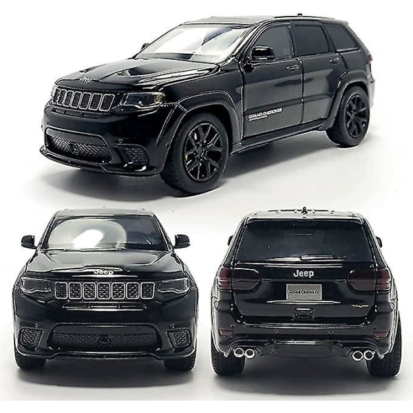 Grand Cherokee Trackhawk Leluleluauto Diecast-malliauto 1/32 mittakaavassa Suv-ajoneuvo Metalli Sinkkiseos Valu, Valo Ääni, 4 Ovea Avattava, Poikien Lelut Lasten Syntymäpäivä