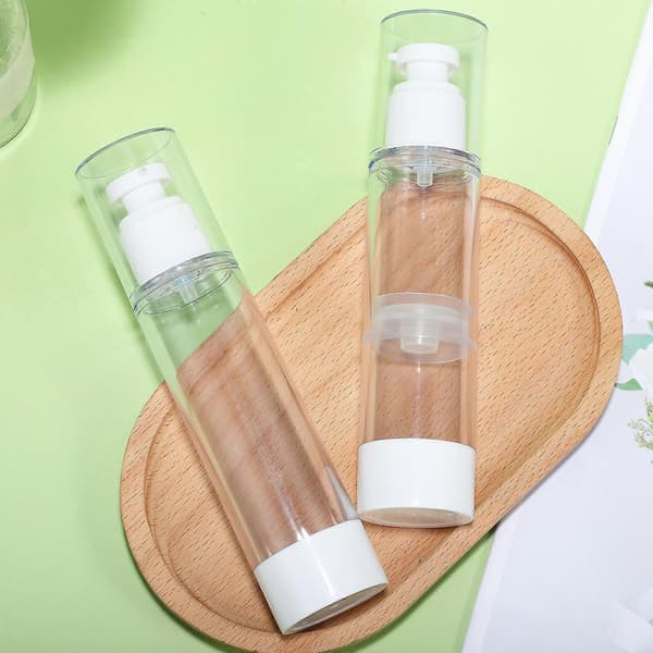 4 st luftlösa pumpflaskor reseflaskor toalettartiklar schampo resebehållare lotionflaskor