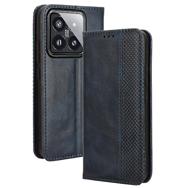 För Xiaomi 14 Fodral Magnetisk Automatisk Stängning Retro Läder Telefonfodral