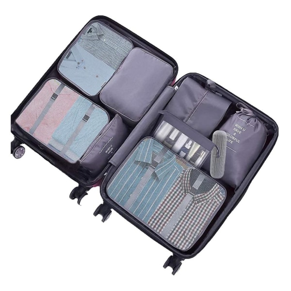 Packningskuber för resväska, 9 st lätta resväskor Organizer väskor set bagage packning arrangörer