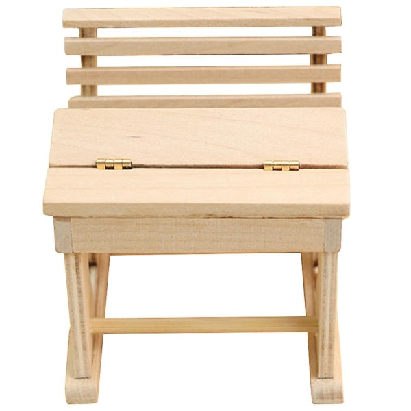 Miniature Møbler Soveværelse Træ Mini Skrivebord Mini Skolebord Mini Bord Håndværk