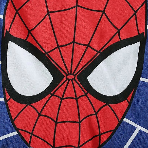 Höst och vinter nya långärmade hemmakläder tvådelade kostymer för pojkar Spider-Man pyjamasdräkter pojkar pyjamas blue 100cm