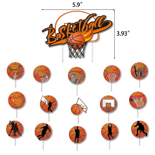 Basketballtema dekorasjonssett Bursdagsoppsett rekvisitasett Lett å dekorere