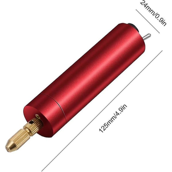 Electric Engraving Pen - 4.92 X 0.94 Inch Usb Red Aluminum Alloy Mini Electric Carving Pen Electric Grinder Grinding And Polishing Portable Engraving