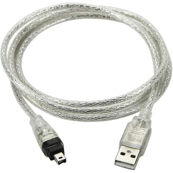 Cy USB -uros Firewire Ieee 1394 4-nastainen uros Ilink-sovitinjohto kaapeli Dcr-trv75e Dv 1m USB Firewire-kaapelille