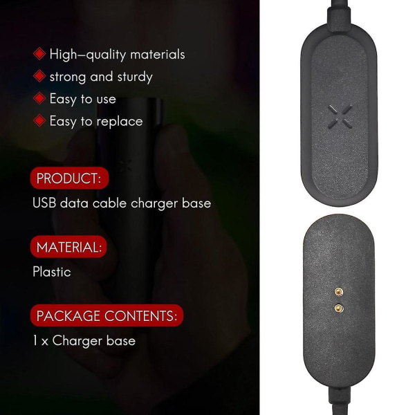 Reservedeler ladestasjon + USB-kabel for Pax 3 Pax 2 tilbehør ladeutstyr