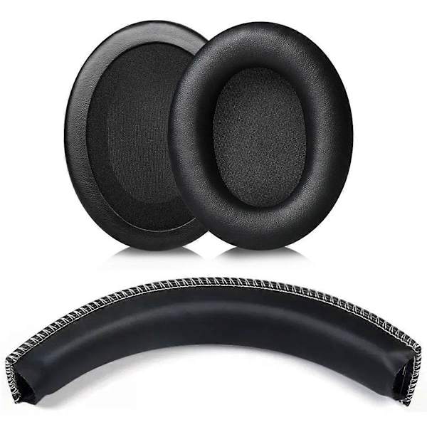 Erstatningsøreputer for HyperX Cloud2 Flight S Alpha S Hodetelefoner Memory Foam Øreputer Protein Leath