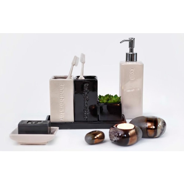 Opvaskebørstevase / tandbørstevase Cube Caddy Cult Design black