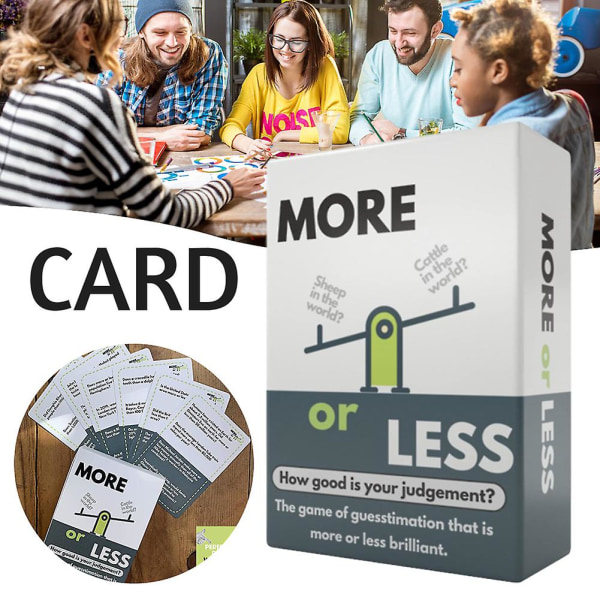 Rolig mer eller mindre kortspelsleksak Enkla spelregler Kortspel Partyfavoritleksaker