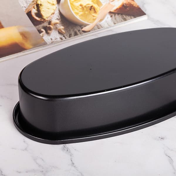 Nonstick ovale kageforme Kraftig kulstofstål bageform til cheesecake Black