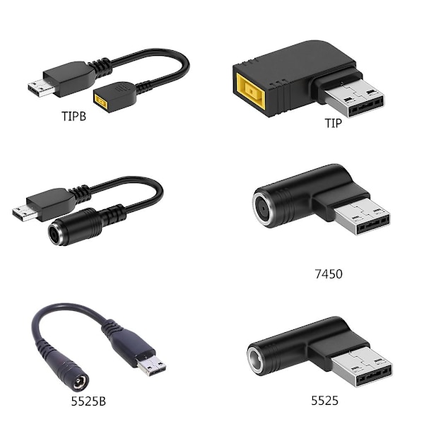 MSI USB-spets Laptop Laddare Strömkontakt 5.5x2.5mm/7.4x5.0mm/MSI USB-spets