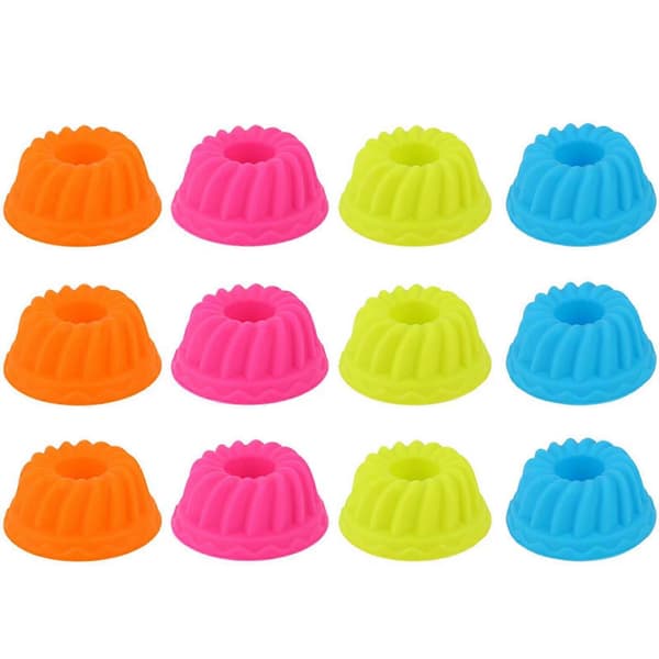 12 st Mini Pumpa Silikon Muffin Bakformar Nonstick Bakverk Muffin Formar