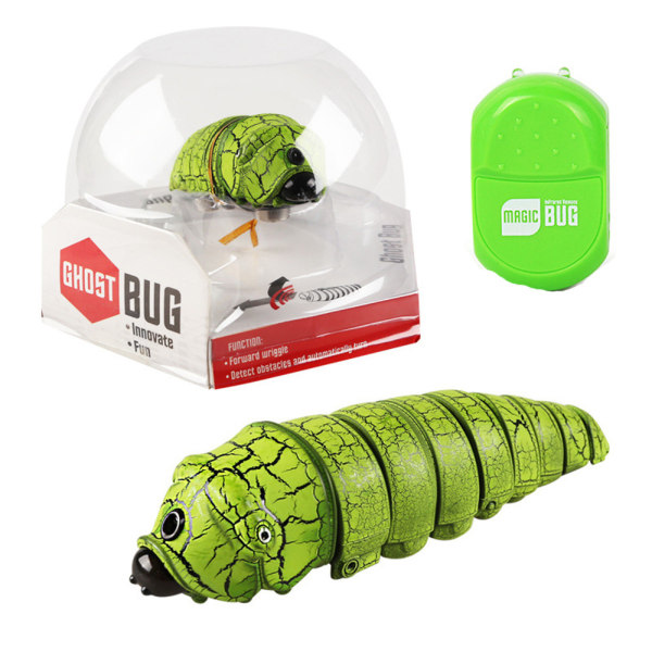 Rolig Fjärrkontroll Insekt Caterpillar Plast Infraröd RC Leksaker för skämt Prank