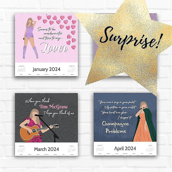 2024 Kreativ kalender Taylor Swift The Eras Tour kalender för fan gåvor Bdau