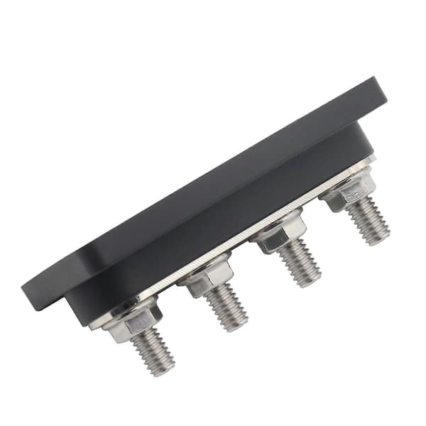Strömfördelningsblock 48V samlingsskena Hållbar 150A elektrisk kopplingsplint Buss Black