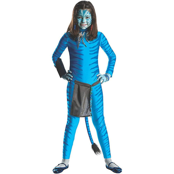 3-14 år barn tonåringar pojkar flickor Neytiri Te Ckaha Mo'atite Avatar Cosplay Kostym Jumpsuit Halloween Julgåvor 8-10 Years