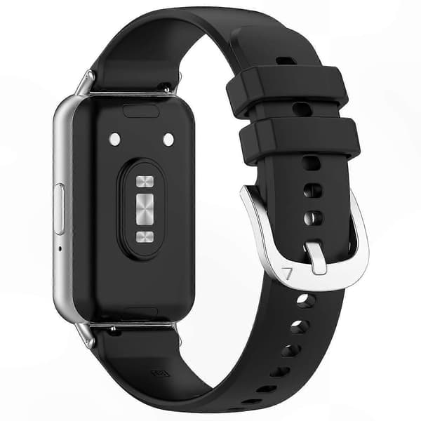 Blød silikone erstatningsrem til fitness-tracker-kompatible enheder Black