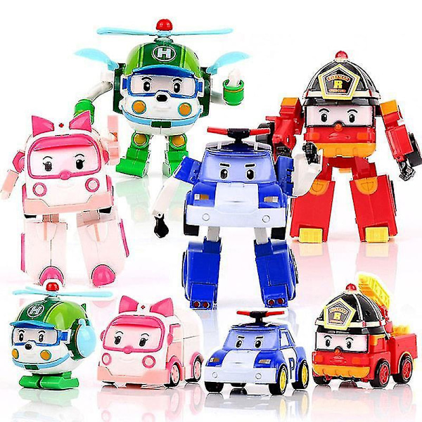 Rød robocar poli legetøj korea robot bil transformation legetøj bedste gaver børn børn z4509