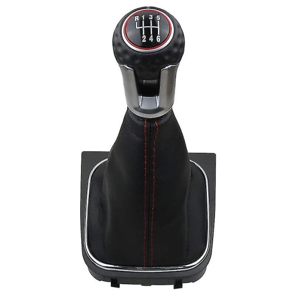 Växelspaksknopp Gaiter Cover Kit för Golf 5 6 Mk5 Mk6 Gtd R32 R20 2004-2013 - 6 Växlad Växelspaksknopp