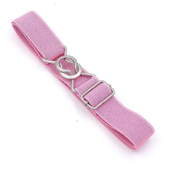 Elastisk flettet belte med 8-tegns spenne for barn Pink