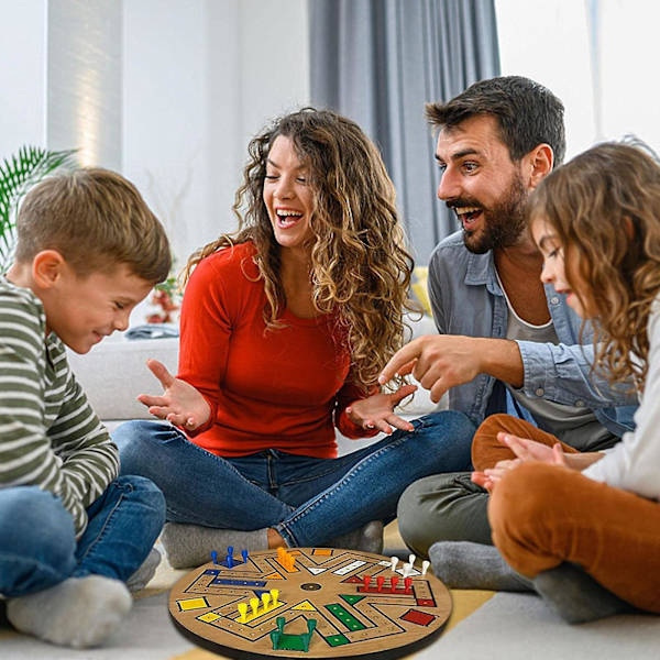Hurtigløb, Hurtigløb Brætspil, Tosidet Malet Træ Hurtigløb Brætspil Til 3-6 Spillere